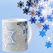 Silver and Blue Star of David, Am Yisrael Chai コーヒーマグカップ