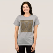 Silver And Gold Art Deco Pattern トライブレンドＴシャツ (正面全面)