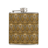 Silver And Gold Art Deco Pattern フラスク (正面)