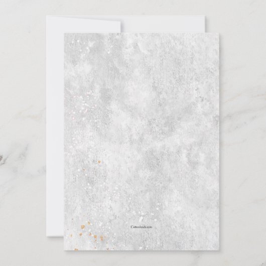 Silver and Gold Frame Holiday Party 招待状 (裏面)