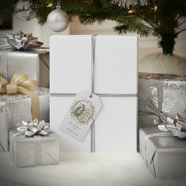 Silver and gold nativity Christmas ギフトタグ