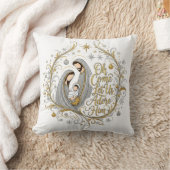 Silver and gold nativity Christmas クッション (ブランケット)