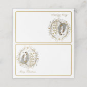 Silver and gold nativity Christmas プレイスカード (外部開封)