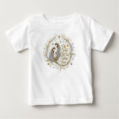 Silver and gold nativity Christmas ベビーTシャツ (正面)