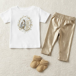 Silver and gold nativity Christmas ベビーTシャツ
