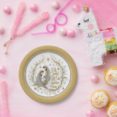 Silver and gold nativity Christmas ペーパープレート (パーティー)