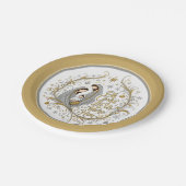 Silver and gold nativity Christmas ペーパープレート (アングル)