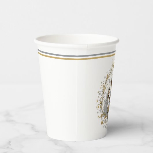 Silver and gold nativity Christmas 紙コップ (右)