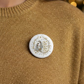 Silver and gold nativity Christmas 缶バッジ