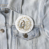 Silver and gold nativity Christmas 缶バッジ (インサイチュ)