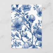 Silver And Navy Blue Wedding Details エンクロージャーカード (裏面)