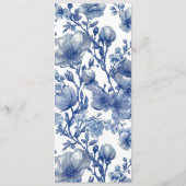 Silver And Navy Blue Wedding Flat Menu メニュー (裏面)