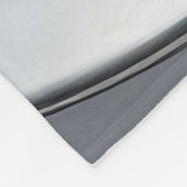 Silver And Navy Fluid Waves Abstract Modern Design フリースブランケット (角)