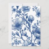 Silver And Navy Wedding  招待状 (裏面)