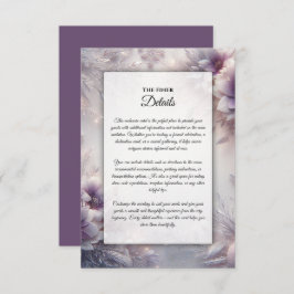 Silver and Soft Amethyst Winter Blooms  エンクロージャーカード