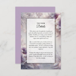 Silver and Soft Amethyst Winter Blooms  エンクロージャーカード