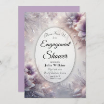 Silver and Soft Amethyst Winter Engagement Shower