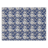 Silver And White Roses テーブルクロス (正面(横))