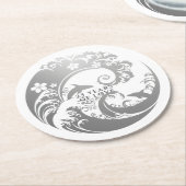 Silver Anniversary Gift for Parents ラウンドペーパーコースター (アングル)