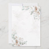Silver Arch White Boho Floral First Holy Communion 招待状 (裏面)