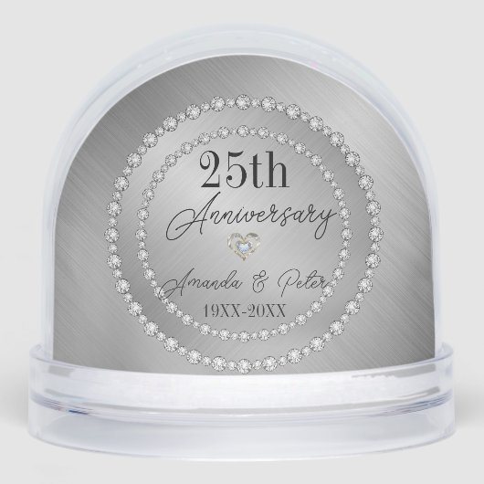 Silver Background And Diamonds Wedding Anniversary (正面)