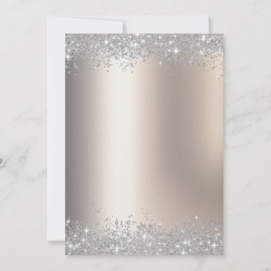 Silver Balloons Diamonds Retirement Party 招待状 (裏面)