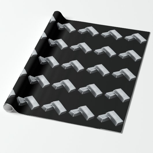 Silver Bars Wrapping Paper ラッピングペーパー (アンロールド)