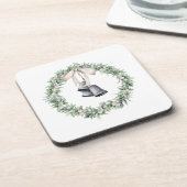 Silver Bells and Mistletoe Wreath コースター (左側)