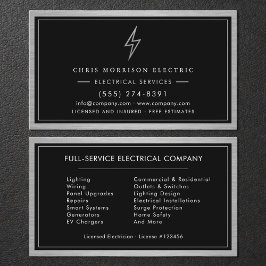 Silver & Black Electrical Services Electrician 名刺