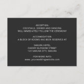 Silver Black Floral Details エンクロージャーカード (裏面)