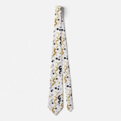 Silver Black Gold New Year's Celebration Confetti ネクタイ (正面)
