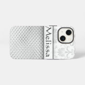 Silver Bling Effect Pattern オリジナル iPhoneケース (裏面横)