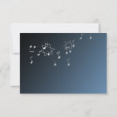 Silver Blue 3.5 x 5応答カード 出欠カード (裏面)