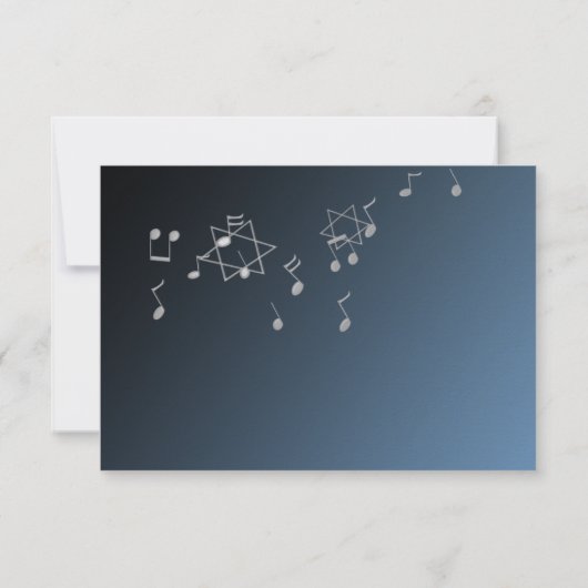 Silver Blue 3.5 x 5応答カード 出欠カード (裏面)