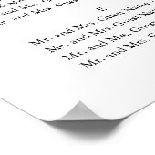 Silver Blue Eucalyptus Greenery Seating Chart ポスター (角)