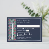 Silver Blue Medieval Floral Sword Wedding RSVP (スタンド正面)