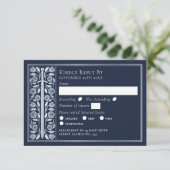 Silver Blue Medieval Sword Wedding RSVP (スタンド正面)