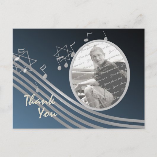 Silver Blue Music in the Air Photo ポストカード (正面)