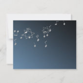 Silver Blue Music Response Card 出欠カード (裏面)