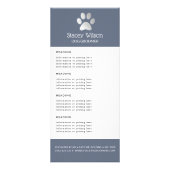 Silver Blue Paw印刷ロゴ価格/サービス一覧 ラックカード (正面)