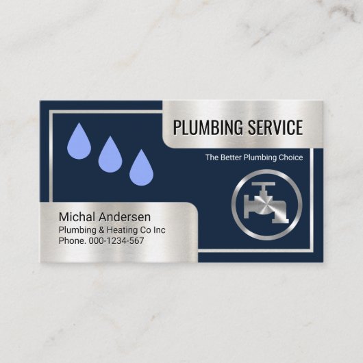 Silver Box Corner Plumbing Frame 名刺 (正面)