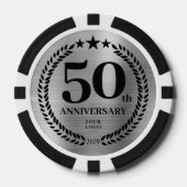 Silver Business 50th Anniversary ポーカーチップ (正面)