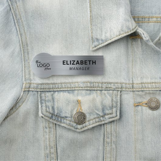 Silver Business Logo 名札 (インサイチュ)