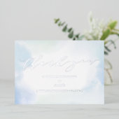 Silver Business Logo Thank you Package Insert 箔招待状 (立ち正面)