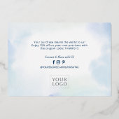 Silver Business Logo Thank you Package Insert 箔招待状 (裏面)