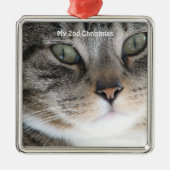 Silver Cat私のクリスマス写真2 メタルオーナメント (正面)