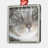 Silver Cat私のクリスマス写真2 メタルオーナメント (左)