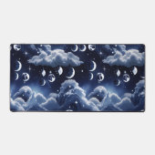 Silver Celestial Moon for Modern Astrology Decor デスクマット (正面)