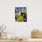 Silver Cholla Cactus Wildflowers ポスター (キッチン)