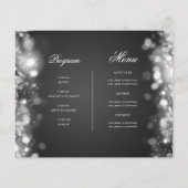 Silver Christmas Lights招待状プログラム&メニュー チラシ (裏面)